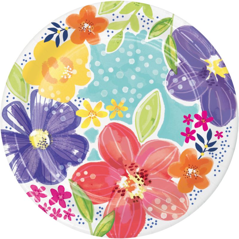 Brilliant Meadow 9-inch Plates: Party at Lewis Elegant Party Supplies ...