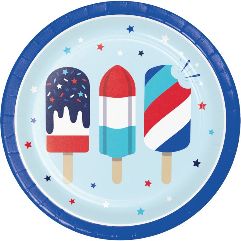 Patriotic Popsicles 7-inch Plates: Party at Lewis Elegant Party ...