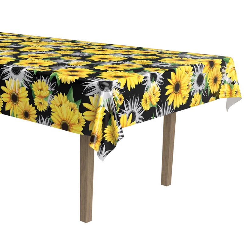 Sunflower Plastic Tablecloth: Party at Lewis Elegant Party Supplies ...