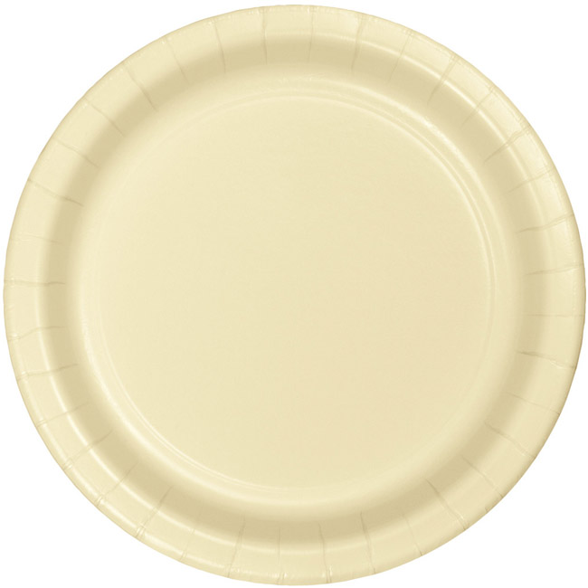 Ivory 7 Paper Desert Plates (24 Per Pack)