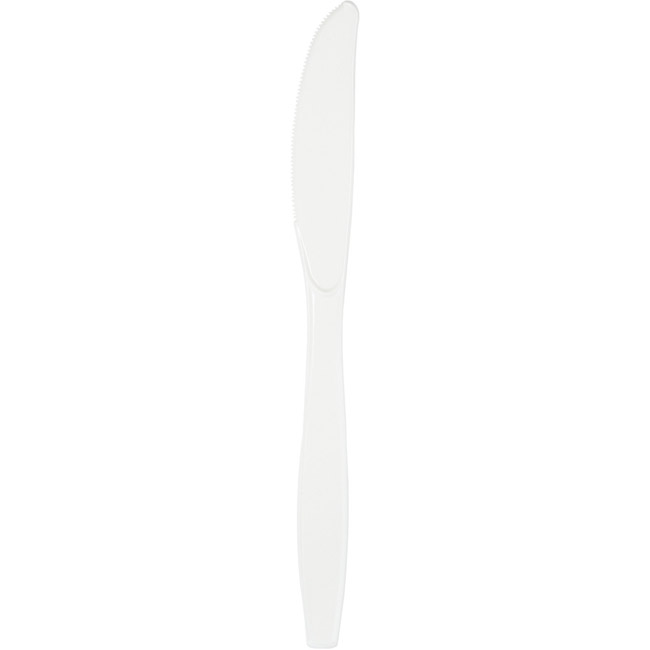 White Heavy Duty Plastic Knives: Party at Lewis Elegant Party Supplies ...