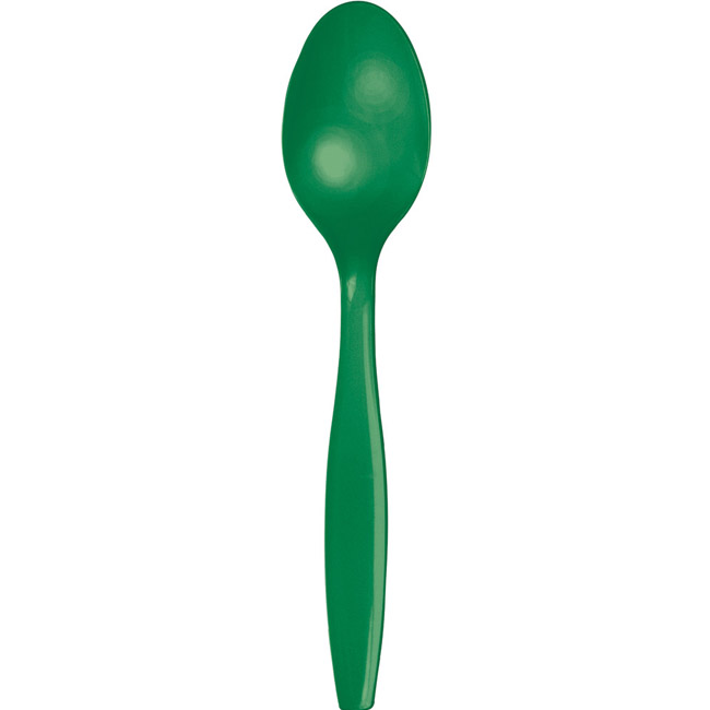 Green Heavy Duty Plastic Spoons: Party at Lewis Elegant Party Supplies ...