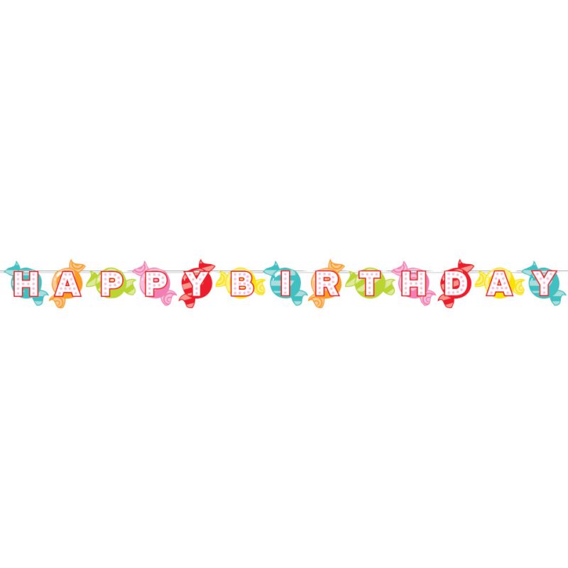 Candy Shop Happy Birthday Dimensional Happy Birthday Banner: Party at ...