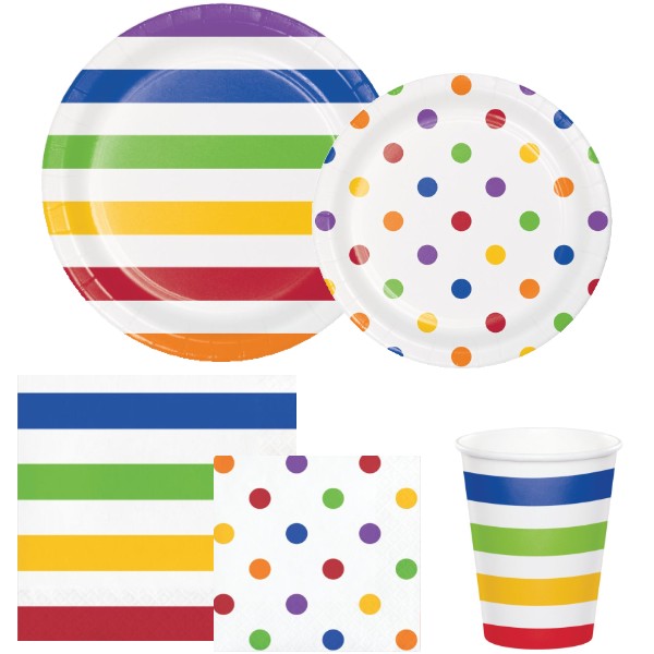Multi Color Dots and Stripes