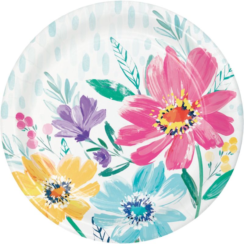 Flower Fields 7-inch Plates: Party at Lewis Elegant Party Supplies ...