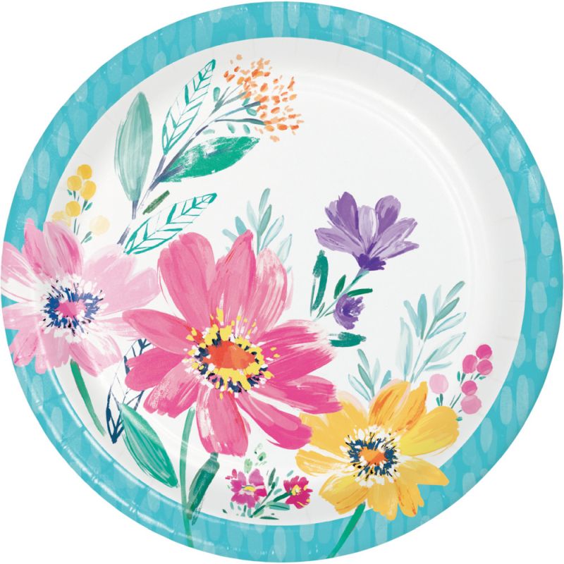 Flower Fields 9-inch Plates: Party at Lewis Elegant Party Supplies ...