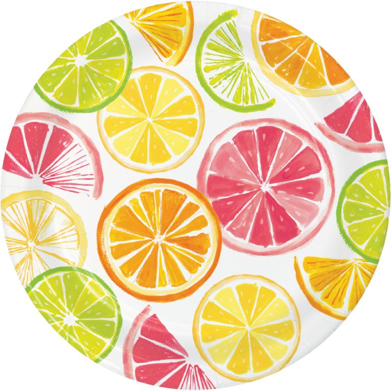 Citrus Slices 9-inch Plates: Party at Lewis Elegant Party Supplies ...