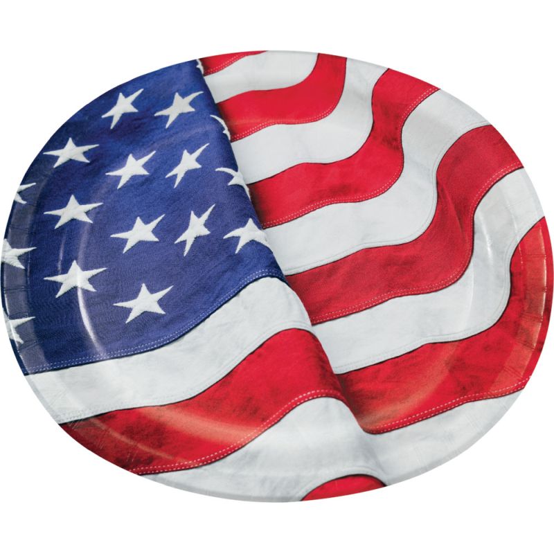 Patriotic Flag 12-inch Oval Plates: Party at Lewis Elegant Party ...