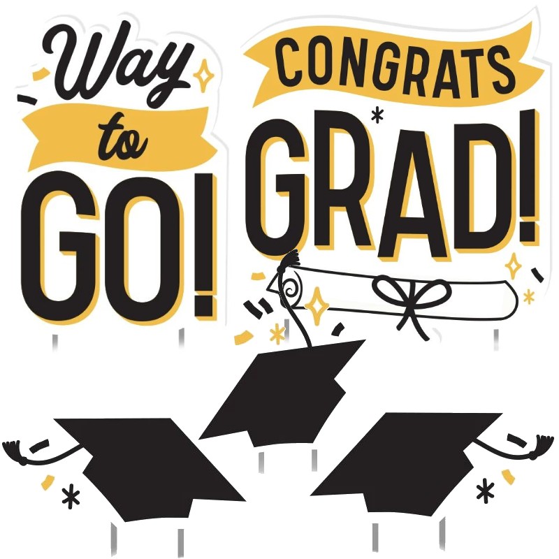 Graduation Yard Sign Set: Party at Lewis Elegant Party Supplies ...