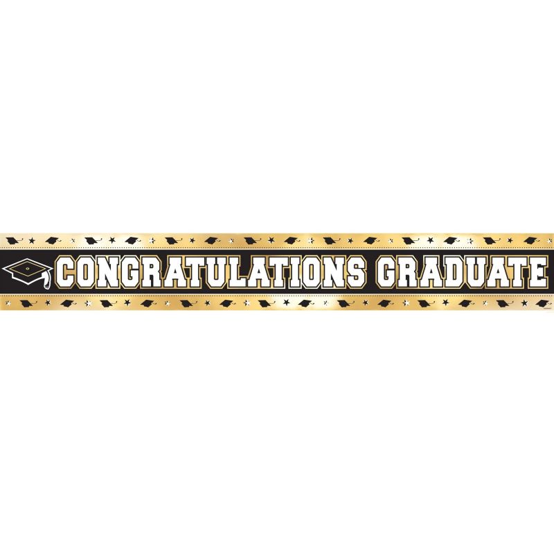 Congratulations Graduate Foil Banner: Party at Lewis Elegant Party ...