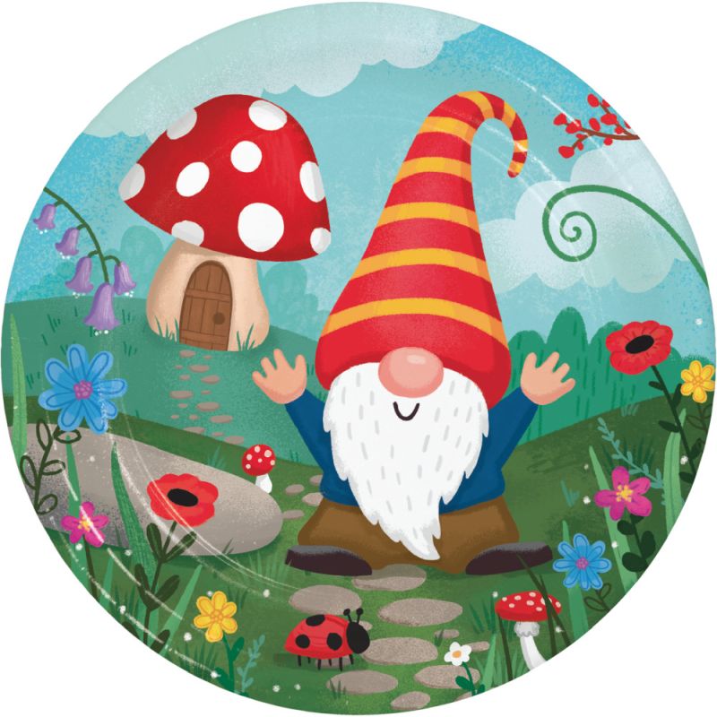 Party Gnomes 7-inch Plates: Party at Lewis Elegant Party Supplies ...