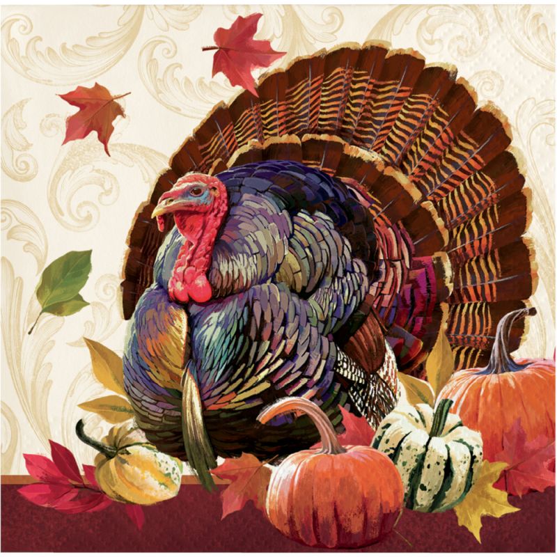 Thanksgiving Turkey Beverage Napkins: Party at Lewis Elegant Party ...