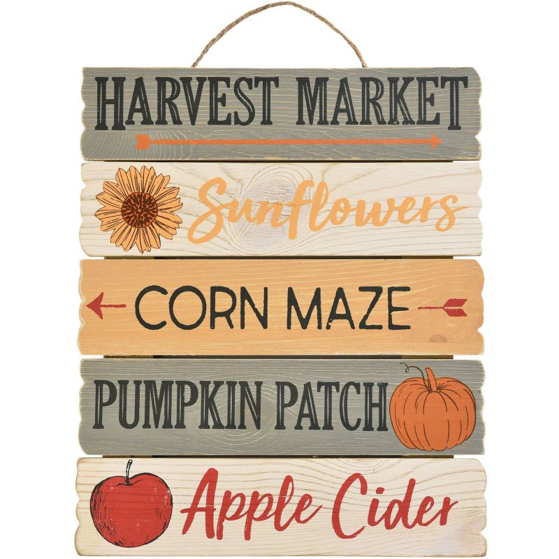 Harvest Market Hanging Slatted Fiberboard Sign: Party at Lewis Elegant ...