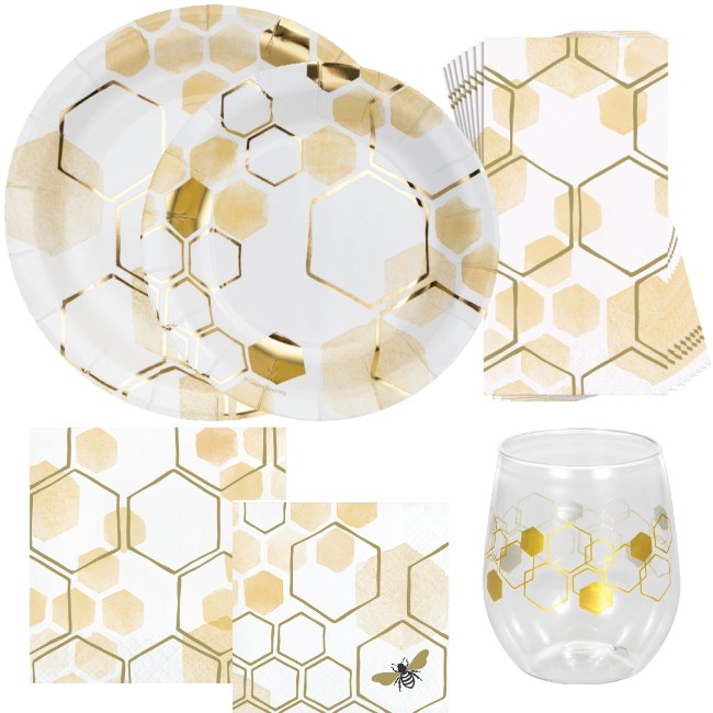 Honeycomb Paper Plates & Napkins