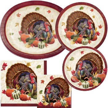 Traditional Turkey Paper Plates & Napkins