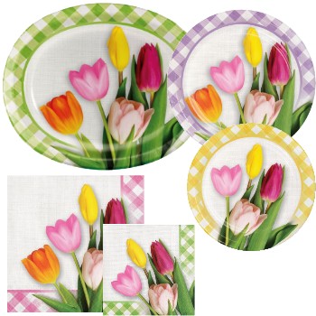 spring paper plates