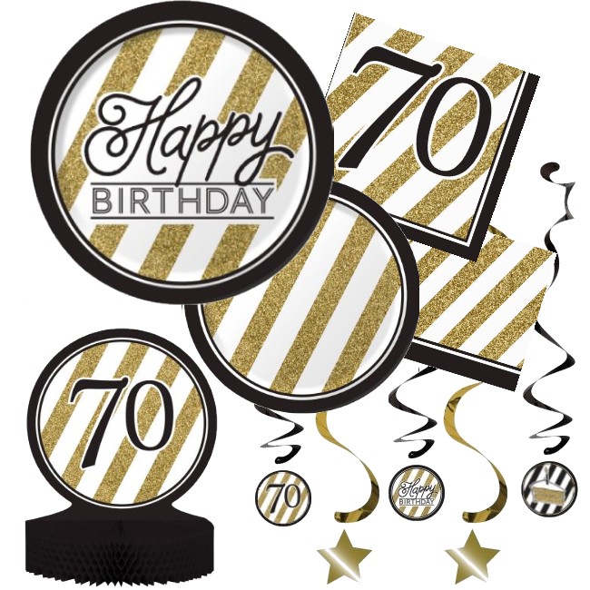 Black & Gold 70th Birthday