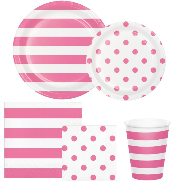 Candy Pink Dots and Stripes