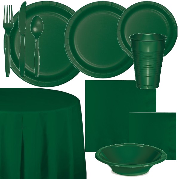 Emerald Green 9 Inch Paper Plates - Party Warehouse