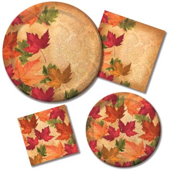 fall paper plates