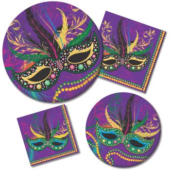 mardi gras party dinnerware